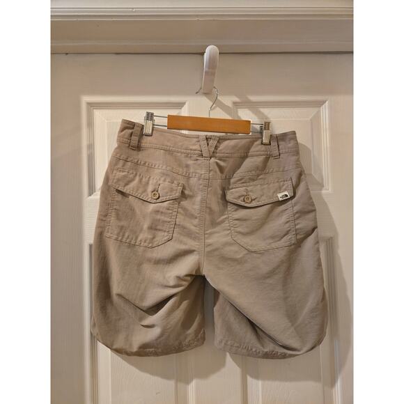 The North Face TNF Hiking Travel Outdoor Nylon Stretch Shorts Beige Size 6 - Picture 5 of 11